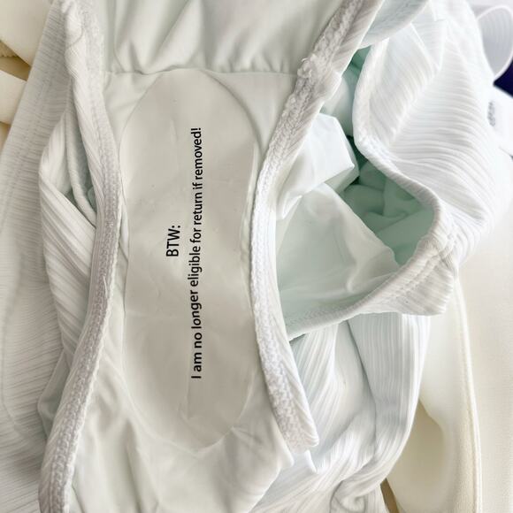 Andie The Tulum One Piece Rib White Swimsuit Size LT - Picture 7 of 10